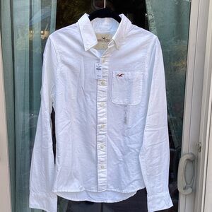 Hollister Men's Crisp White Casual Shirt